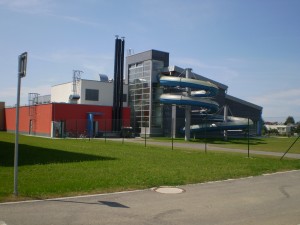 aquapark a jeho tobogán